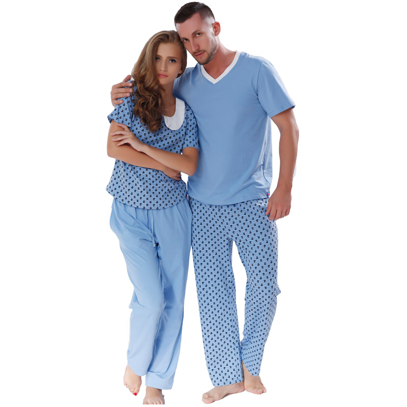 Ζευγάρι τυπωμένο βαμβάκι Pajama Σετ
