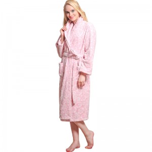 Ενηλίκων κοπής Fleece Robe Γυναικών Πιτζάμες Φθινόπωρο χειμώνα μπουρνούζια