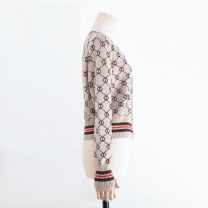 Κυρίες Προσαρμοσμένο 100% πολυεστέρα Finshnet Jacquard ζακέτα ζακέτα