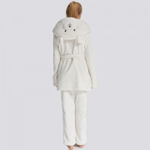 Γυναικεία Fleece Fleece Κέντημα με Ζιργκόν με κουκούλα μενταγιόν