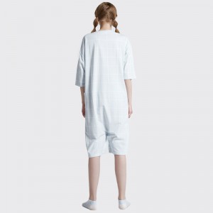 Γυναίκες Onesie τυπωμένο βαμβάκι Jersey κέντημα Πιτζάμες Σετ