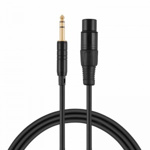 TRS 6.35mm (1/4 ίντσα) αρσενικό σε XLR θηλυκό καλώδιο, μαύρο