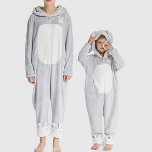 Οικογένεια που ταιριάζει Flanel Fleece Κέντημα Onesie