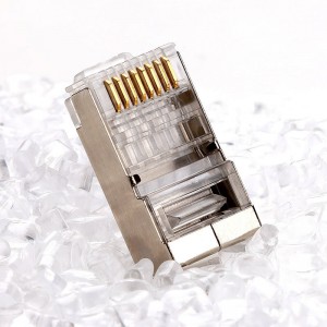 Υποδοχή RJ45 CAT5E CAT6 Συνδετήρας Ethernet Crimp STP 8P8C Αρθρωτά βύσματα κρυσταλλικής κεφαλής