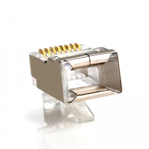 Υποδοχή RJ45 CAT5E CAT6 Συνδετήρας Ethernet Crimp STP 8P8C Αρθρωτά βύσματα κρυσταλλικής κεφαλής