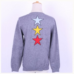 2018 άνοιξη πτώση γυναικών μάλλινο πλεκτό πουλόβερ ζακέτα Jacquard πουλόβερ