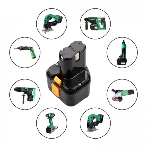 Μπαταρίες αντικατάστασης Ni-Mh 9.6V 3000mAh Ηλεκτρικά εργαλεία για Hitach EB9S, EB9M, EB9H