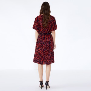 Prairie Chic Κόκκινο Ριγέ Ρουμπίνι Γυναικεία Ρούχα 2019 Φορέματα Γυναίκα Κόμμα