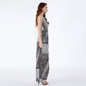 Υψηλής ποιότητας γυναικεία casual Maxi φόρεμα μακρύ Maxi μόδας Casual Boho ντύσιμο Floral πλεκτό φόρεμα