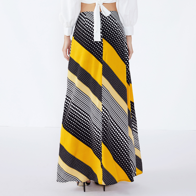 Το Wave Point περιβάλλει τον Ινδικό σχεδιαστή μόδας Lehenga Chiffon Maxi Long Skirt