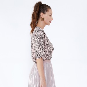 Leopard Εκτύπωση Γυναικεία Ένδυση Βαμβακερά Sarees Σχέδια Τυπωμένη Μπλούζα