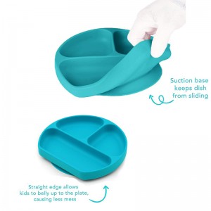 Τρόφιμα βαθμού σιλικόνης μωρό αναρρόφησης χαλί placemat