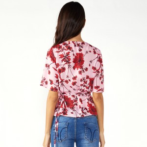 Floral κυρίες Fancy μπλούζα Chiffon Γυναικεία Ένδυση Tops