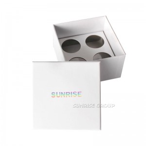 Πολυτελές σαφές χαρτί καθαρό λευκό συσκευασίας δώρου με έθιμο λογότυπο