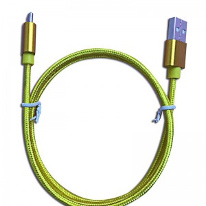 Καλώδιο μεταφοράς δεδομένων τύπου C από νάιλον καθαρού χρώματος