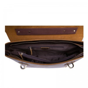 Υψηλής ποιότητας τρελό άλογο γνήσιο δέρμα ανδρών laptop τσάντα ώμου τσάντα ώμου