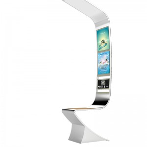 Τα πιο δημοφιλή Smart Solar Διαφήμιση Street Ξύλινα έπιπλα Bench με μεταλλικό πλαίσιο