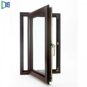 Foshan διπλό τζάμι αλουμινίου γαλλικό θωρακισμένο παράθυρο για οικιστικό σπίτι με ηχητική απόδειξη