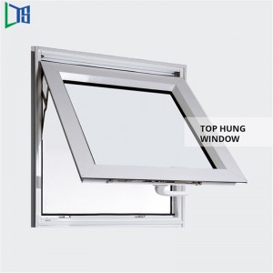 Διπλά Τζάμια Αλουμινίου Τέντες Παράθυρα Αδιάβροχο Παράθυρο Τέντας Σφυρήλατο Σίδερο Top Hung Windows