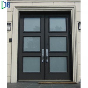 Μεγάλη Εξωτερική As2047 Διπλή Υαλοκαθαριστική Θωράκιση Γαλλική Πόρτα Αλουμινίου με Σκόνη ή Ξύλο Κόκκινο Τελειωμένο