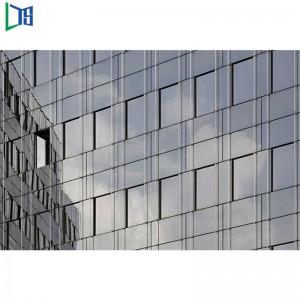 Μονωτικό διπλό υαλοπίνακα ημι-ορατό τοίχο κουρτινών από αλουμίνιο για εμπορική χρήση