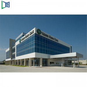 Εμπορικό Morden Κτίριο Εξωτερικό Αλουμινίου Πάνελ Αλουμινίου Πλαίσιο Γυαλί Κουρτίνα με Διπλά Τζάμια