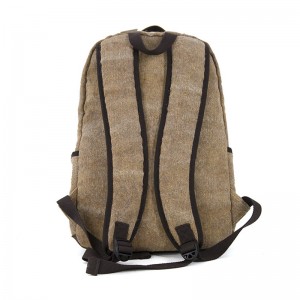 19SC-7748D μαλακό laptop σακίδιο μόδας OEM, γνήσιο δερμάτινο υλικό + καμβά, μανίκι υπολογιστή laptop laptop backpack