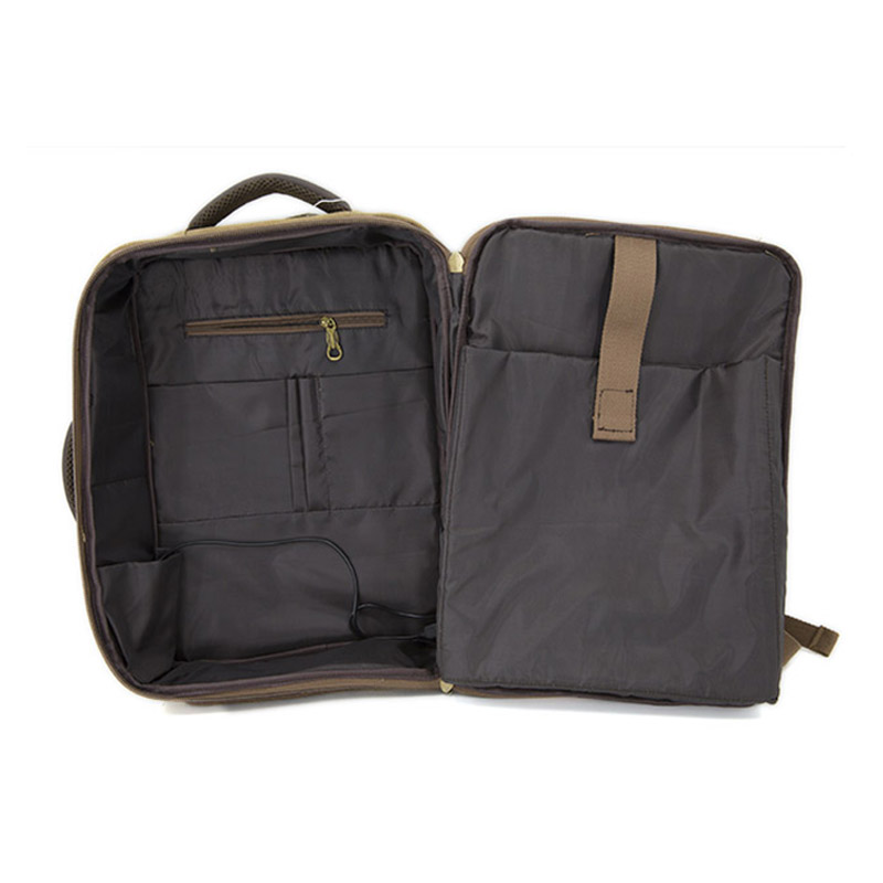 19SA-7921D καυτά προϊόντα Camel Anti Theft Backpack με φορτιστή Usb Laptop Daypack