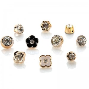 Νέες πωλήσεις εξαίσια δημιουργική avant-garde ένδυμα κουμπιών μόδας bulk κουμπιά uv rhinestone