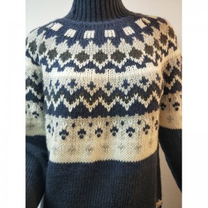 ΜΠΛΕ ΑΒΙΓΑΙΙΙ FAIRISLE PATTERN JUMPER RLWS0014F