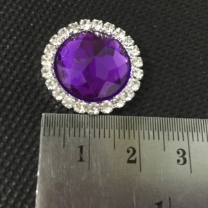 μόδα διακοσμητικά διάφορα χρώματα στρογγυλή επίπεδη πίσω rhinestone ακρυλικό κουμπί κρύσταλλο 12