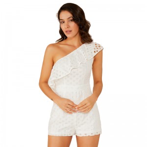 Oem Προσαρμοσμένη Υψηλής Ποιότητας Γυναικεία Σύντομη Σέξι Lace Chiffon Floral Jumpsuit