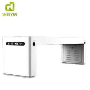 Υπαίθρια έξυπνη ηλιακή ενέργεια Πάγκος αστικού πάρκου για φόρτιση κινητού τηλεφώνου