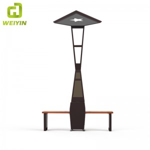 Δημοφιλής ηλιακός έξυπνος υπαίθριος πάγκος κήπου για χρέωση κινητού τηλεφώνου