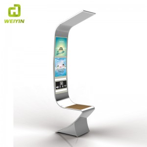 Εξωτερική LED διαφήμιση φωτιστικό κουτί Ηλιακά έξυπνα προϊόντα από ανοξείδωτο χάλυβα Bench