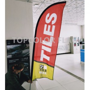 Υψηλής Ποιότητας χονδρική 16ft Beach Flag Flag με εύκαμπτο πόλο