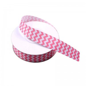 5 # Δημοφιλή προσαρμοσμένο λογότυπο Chevron Printed Grosgrain Κορδέλα