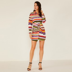 Oem Ενδυμασία Το Νέο Μείγμα Χρώμα Μακρύ Μανικιούρ Casual Boho Φόρεμα Μόδα Καλοκαιρινά Φορέματα Γυναίκες