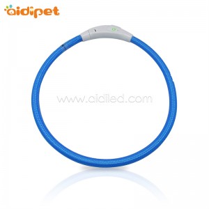 LED νάυλον φωτίζει περιλαίμιο σκυλιών Σωληνωτό σχήμα πεταλούδα κοπής ελεύθερα