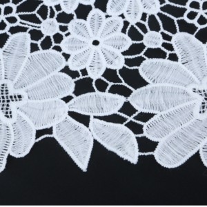 Καθαρό ύφασμα δαντελωτής δαντέλας από κορδόνι από δαντέλα από πολυεστέρα, μεταξωτό γάλα, δαντέλα.Πακέτα από πολυεστέρα / νάιλον, ...