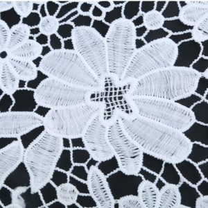 Καθαρό ύφασμα δαντελωτής δαντέλας από κορδόνι από δαντέλα από πολυεστέρα, μεταξωτό γάλα, δαντέλα.Πακέτα από πολυεστέρα / νάιλον, ...