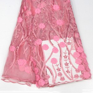 3d λουλούδι δαντέλα με πούλιες Υψηλής ποιότητας αφρικανική γαλλική υφασμάτινη δαντέλα για το γαμήλιο ύφασμα δαντέλα κεντήματος δ...