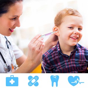 3 σε 1 Εργαλείο αφαίρεσης κηρών αυτιών επιθεώρησης Αδιάβροχη φωτογραφική μηχανή 720P με 6 ρυθμιζόμενες λυχνίες LED Συμβατό με Android και...