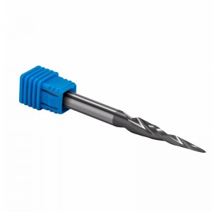 CNC Carving Βαρσόνη Carbide HRC55 με τσιτς με επίστρωση Tiain 4.82 Deg Ακτίνα με λοξό γωνία Ακτίνα = 0.5mm Χ 1/4