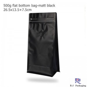 Απλό ασήμι και επίπεδος σάκος kraft με βαλβίδα για καφέ