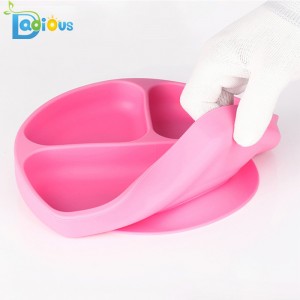 Hot Product Μη αντιολισθητική πλάκα πυρκαγιάς μικρού πυρήνα Ισχυρή πλάκα αναρρόφησης Baby Plate Μη τοξική πλάκα αναρρόφησης σιλικόνης