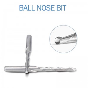 CNC μύλος δρομέα 1/8 \"μύτη άκρου μύτης άκρου μύλος 2mm διάτμηση κοπής. Σπειροειδής καρφιτσών 2-φλουτών Εργαλείο κοπής εγχάραξης Εργαλ...