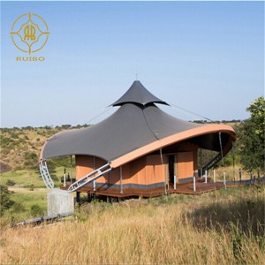 Εργοστάσιο Προκατασκευασμένο πολυτελές PVDF Υλικό Μεμβράνης Χάλυβα Δομή Σπίτι Σκηνή Ξενοδοχείο