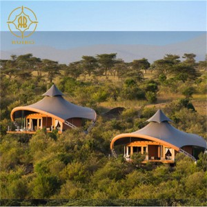 Εργοστάσιο Προκατασκευασμένο πολυτελές PVDF Υλικό Μεμβράνης Χάλυβα Δομή Σπίτι Σκηνή Ξενοδοχείο