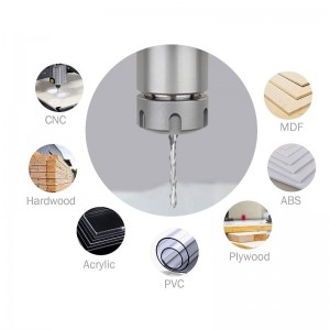 1/8 \"Σχιστόμετρο Εργαλείο κοπής καρβιδίου Μύτη άκρου 2mm Κόφτης κοπής CNC Μήτρες δρομέα CNC Εργαλείο κοπής σπειροειδούς 2-φλιδών, μήκος...